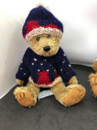 Rare Vintage 1988 Christa Playful Plush Teddy Bear W/sweater Stuffed Animal 9”