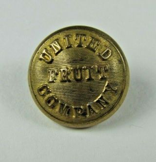 United Fruit Company Antique Button Scovill Mfg Co Waterbury Ornate Noag