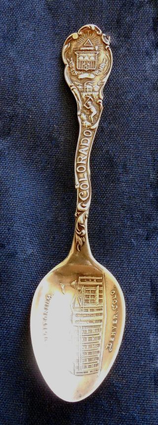 Vintage Sterling Silver Auditorium Denver Colorado Souvenir Spoon