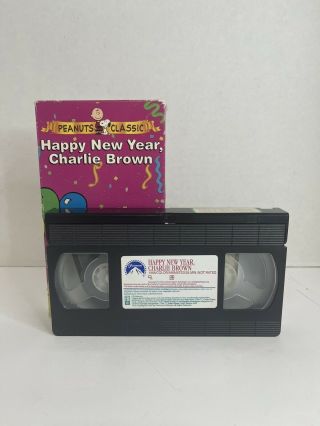 Happy Year Charlie Brown Vhs Movie Vcr Video Tape Cartoon Peanuts Rare