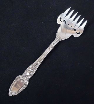 Rare Antique 1890 Tiffany & Co Broom Corn Pattern Sterling Silver Sardine Fork