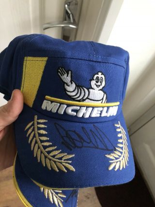 Hand Signed Valentino Rossi 2019 Michelin Podium Cap.  Rare.