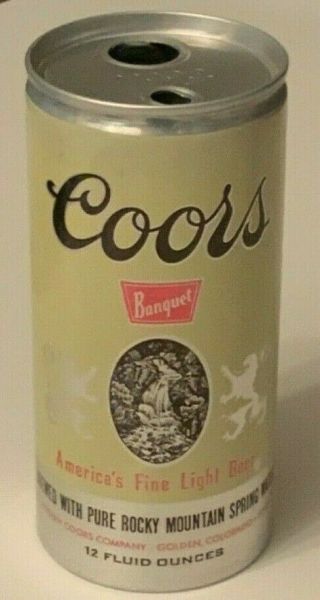 Vintage Coors Banquet Light Beer Can Steel 12 Oz Empty 1970 