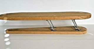 Vintage Antique Folding Wood 2 Sided Table Top Ironing Board