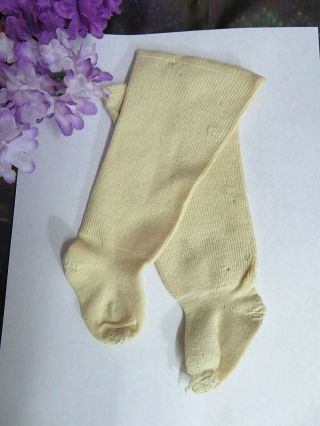 Antique Baby Doll Socks Wool Knit Cream - Ecru Fat Legs 1800 