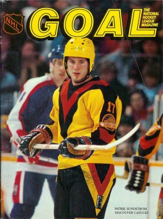Jan.  9,  1985 Pittsburgh Penguins Vs.  Vancouver Canucks Game Program Vintage Rare