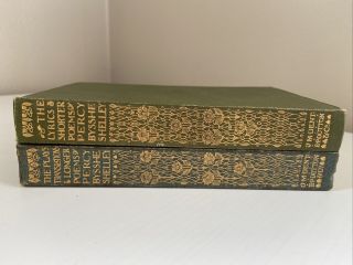 Shelley Poems Lyrics Translations Vol 1&2 Everyman Books 1910 Antique Hardbacks
