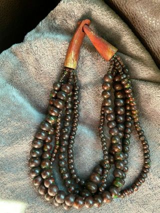 Very Rare And Unique African Wooden Necklace