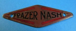 Rare Vintage Frazer - Nash Metal & Enamel Badge 1930 