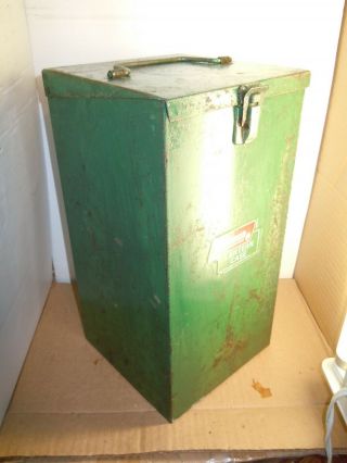 Vintage Canada Coleman Lantern Green Metal Carrying Case Model 200,  242,  247,  335,