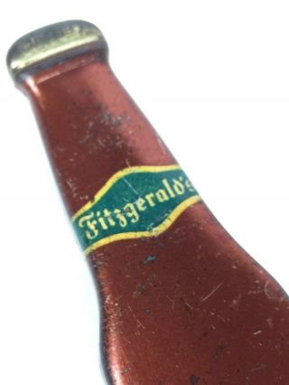 Vintage Rare 1940 Metal Fitzgerald ' s Beer and Ales Bottle Opener - Buffalo NY 3