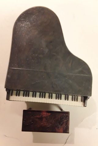 Vintage Miniature Dollhouse Grand Piano With Bench