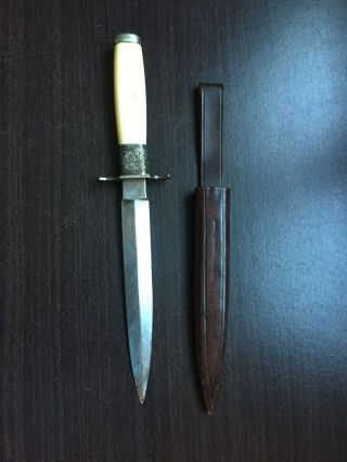 Rare European English Antique Silver Dagger Knife Dirk Antique Xix C.