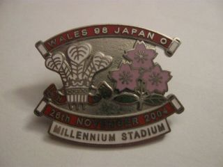 Rare Old 2004 Wales V Japan Rugby Union Football Enamel Press Pin Badge 4 Of 25