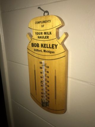 Antique Vintage Dairy Milk Hauler Advertising Thermometer - Great 3