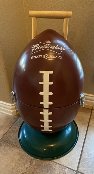 Rare Budweiser Bud Light Football Grill Smoker 26”