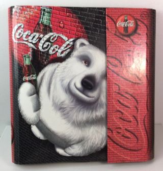 Rare Vintage 1998 - Coca - Cola Polar Bear Trapper Keeper Folder - Exc.