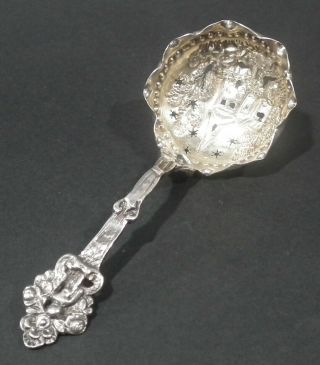 Lovely Victorian Silver Sifter Spoon By Nathan & Hayes B 