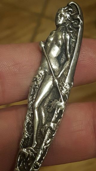 Rare Maid Of The Mist Native American Indian Letter Opener 8.  35 Sterling Silver