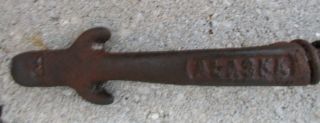 Atlantic Vintage Cast Iron Stove Cover Lid Lifter With Coil Handle 8 1/2 "