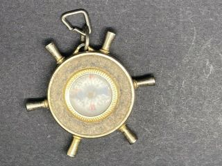 Antique Rolled Gold Compass Pendant