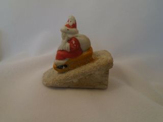 German Antique Vintage Snowbabies Bisque Santa Christmas Cake Decoration