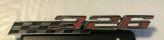 Vintage Pontiac 326 Emblem Trim Decal Metal Chrome Old Rare Ornament