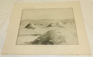 1893 Antique Print/geological Formations On Nunivak Island,  Alaska