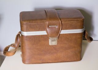 Antique Brown Leather Camera Case Bag