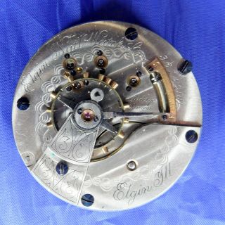 (18) Antique Elgin Natl Watch Co Fusee Pocket Watch Movement