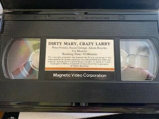Rare Dirty Mary Crazy Larry (peter Fonda,  Susan George) On Vhs Tape -