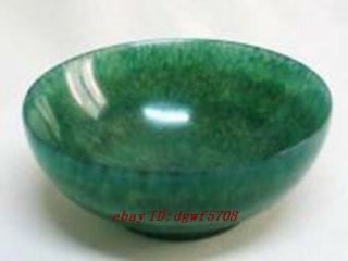 Diameter: 10.  5 Cm /rare Chinese Green Jade Bowl