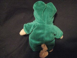 RARE 1995 TY BEANIE BABY BONGO MWMT WITH FROG OUTFIT CUTE PLUSH 2