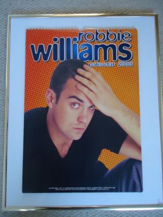 Robbie Williams Calendar 2000 Vintage 19,  Years Old Rare Valuable Gem