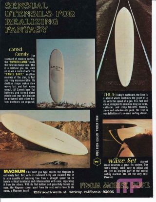 1969 Morey Pope Surfboards Ad / Great Art /