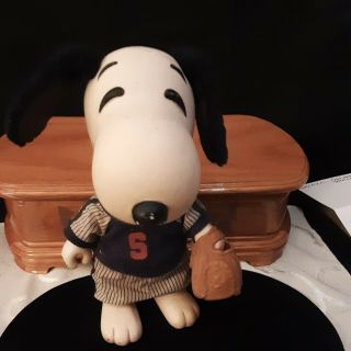 Rare Vintage 1958 1966 8 " Snoopy Rubber Doll W Pinstripe Baseball Outfit/glove