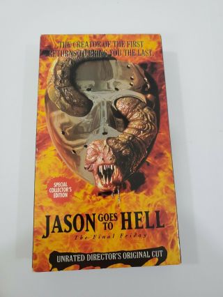 Jason Goes To Hell: The Final Friday - Vhs Unrated Rare Htf Oop Horror Slasher