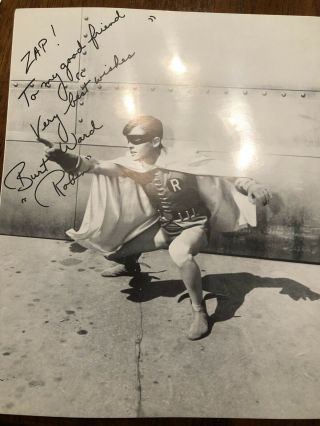 Batman Robin Autographs Both Rare W/personalized Signatures Adam West Burt Ward