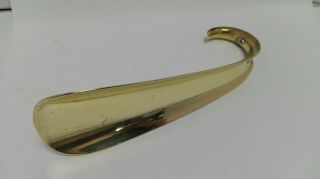Vintage Brass Shoe Horn Early Curly Brass Shoe Horn Id3125 B30