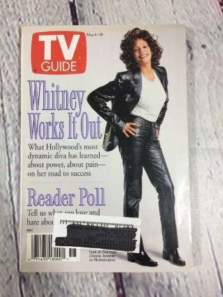 Vtg 1996 May 4 - 10 Tv Guide - Whitney Houston On Cover