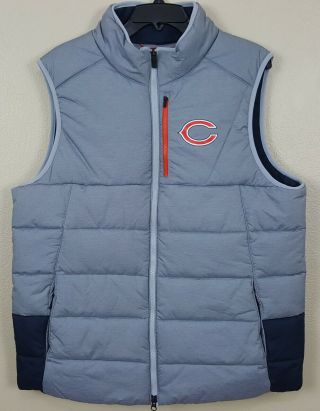 Nike Chicago Bears Team Issued Down Puffer Vest Grey Rare 852825 - 052 (sz Large)