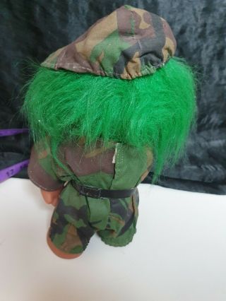 Vintage Dam Troll 1977 Soldier With Tag 9 inch 2