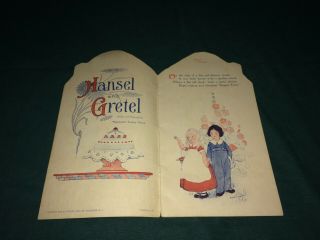 1916 Hansel and Gretel Antique Children ' s Picture Art Book Stecher Litho COOL 2