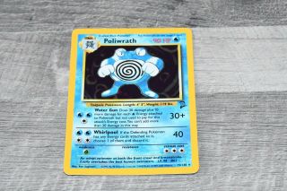 Poliwrath Holo Rare Vintage Pokemon Card Base Set 2 Holographic Foil 15/130