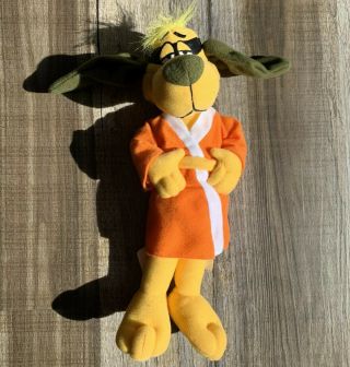 Rare Hong Kong Phooey Cartoon Character Hanna Barbera Karate Dog Plush