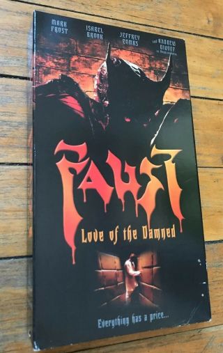 Faust Love Of The Damned Vhs Rare Horror Gore Cult Sleaze Lions Gate Slasher Htf
