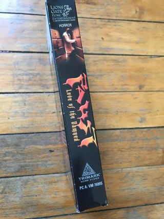 Faust Love Of The Damned VHS Rare Horror Gore Cult Sleaze Lions Gate Slasher Htf 3