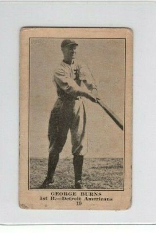 1917 Boston Store H801 - 8,  George Burns,  Detroit Tigers 19,  Rare Issue