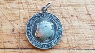 Antique 1916 Ww1 Era Silver Handsworth District Football League Watch Fob Medal