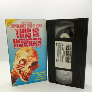 Stephen King This Is Horror Vhs 1990 Rare